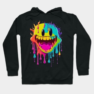 happy dripping face Hoodie